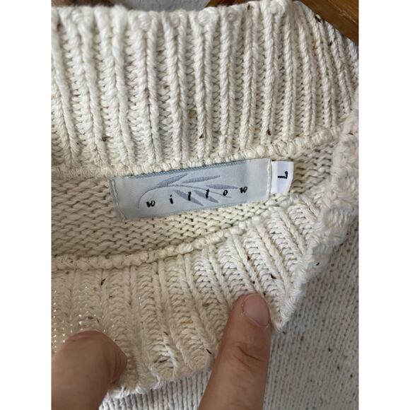 Vintage Mock Neck Sweater Cotton Boho Pullover Sweater Willow Size Large - Picture 2 of 6